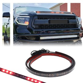 [Enhanced Style & Visibility] 5-Bar Xenon Red 16-LED Hood Bulge Behind Grille Light Kit | Fits 2014-2021 Tundra | Premium Tundra Accessories 2014-2021 | Boosts Visibility, Elevates Tundra's Look
