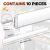 Vercraft 10 Pcs Clear Gondola Shelf Front Fence for Gondola