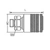 Plug-in Coupling, Sleeve for Quick Coupling BG 3, Bulkhead Male