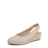 LifeStride Womens Kayden Wedge Sandal Tan/White Stripe 8 M