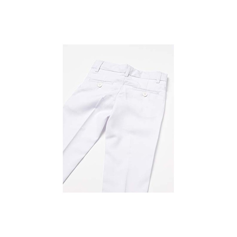a.x.n.y Boys' Solid Dress Pants, White, 12