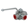 Hydraulic Ball Valve KHB3K 1/2'' NPT, Shut-Off 3 Way Ball