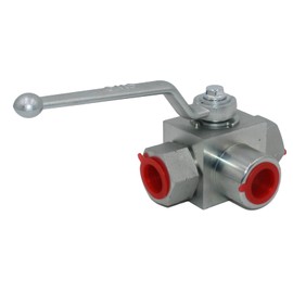 Hydraulic Ball Valve KHB3K 1/2'' NPT, Shut-Off 3 Way Ball Valve, L-Born 1/2 Inch Hydraulic Valve 7250 PSI