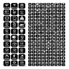 Littversions 200 Pcs AC DC 6/8/12 Gang Switch Control Panel Stickers Labels Vinyl Marine Boat Car Truck RV ATV Camper Vertical BA80 GA80 BB80 GB80 BC60 GC60 AR800 AR-820 RC800 RA80 X2 (Horizontal)