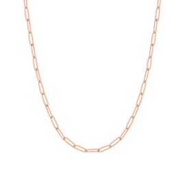 FOCALOOK Women's Stainless Steel Gold Plated 3mm Trombone Necklace - Length 35cm/40cm/45cm/50cm/55cm/60cm, No Gemstone