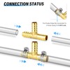 TAILONZ PNEUMATIC 16mm Brass 3-Way Tee Hose Barb Fitting（Pack of
