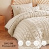 MR&HM Full Size Bed Sheets and Comforter Set Beige, 7