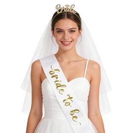 Bridal Headband Wedding Veil Taski 3pcs Pearl Bride Tiara Photo Bachelorette Party Women Hair Accessories Bling Bridal Shower Wedding Party Decoration Celebration