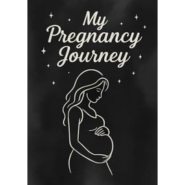My Pregnancy Journey | Elegant Black Lined Keepsake Notebook with Stars & Baby Footprints: Unique Pregnancy Memory Book for Expecting Mothers | Perfect Baby Shower Gift for Moms-to-Be (120 Pages)