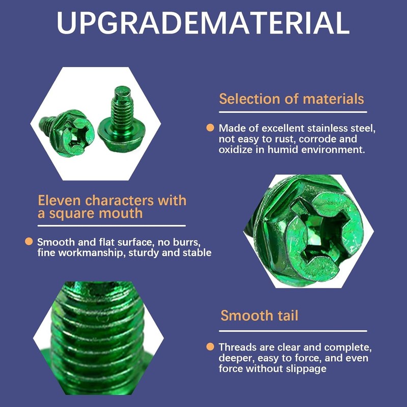 100 PCS Ground Screw, Electrical Panel Screws, Ground Screws for