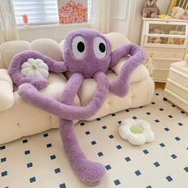 NatureMan 85cm Long Legs Octopus, Large Octopus Stuffed Animal Cute Octopus Plush Toy, Soft Octopus Stuffed Sea Animal, Gift for Girlfriend Kids (Purple)