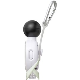 Tanita TC-210 Black Ball Thermometer/Hygrometer, Digital, Sunburn Alarm Function, For Outings, Outdoor Work, Heatstroke Alarm, White, 2.3 x 1.4 x 4.2 inches (5.8 x 3.6 x 10.8 cm)