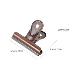 ibasenice Clips, Large, Set of 4, 2.6 inches (65 mm) Wide, Antique Style, Bulldog Clip, Eyelets, Metal, Strong, Binder for Paper, Document Organization, Food, Bag Stopper, Office Supplies, Photo Props