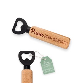 Abenteuernah Dad Bottle Opener, Gift for Men, Small Thank You Gift for the Greatest Dad for Father's Day or Birthday, with High-Quality Engraving for the Best Dad