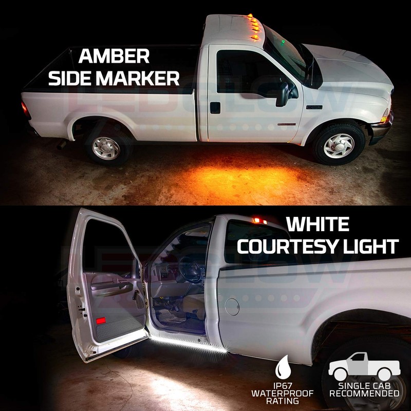 LEDGlow 52" Truck LED Running Board Light Amber Side Marker