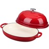 EDGING CASTING Enameled Oval Cast Iron Dutch Oven Pot with