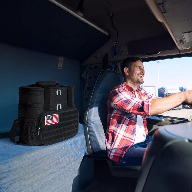 Lifewit Double Deck Tactical Lunch Box for Men, Expandable Leakproof