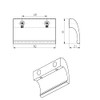 MS Fittings Balcony access Pull handle Patio door handle Deluxe