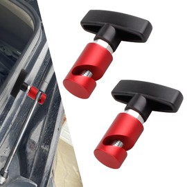 FEDOEY 2 PCS Car Hood Strut Clamp, Lift Support Clamp with Brass Core, Hood Struts Lift Support, Trunk Air Pressure Rod Anti-Slip Anti-Shaking Retainer, Universal Accessories for Cars (Red)