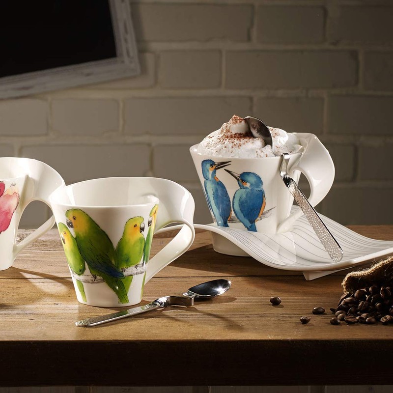 Villeroy und Boch NewWave Caffè Kaffeebecher (Geschenkkarton), Premium Porzellan, White,