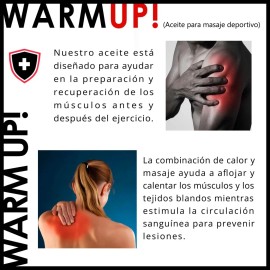 Aceite Masaje Deportivo Caliente Muscular Articular 500 Ml