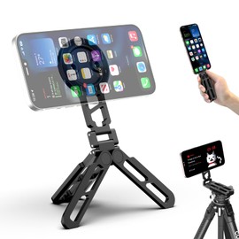 COMAN DP55 - Trípode magnético para teléfono celular, plegable con bolsillo para trípode pequeño con Arca-Swiss, orificio de tornillo de 1/4 pulgadas, montaje de zapato fría, compatible con Magsafe