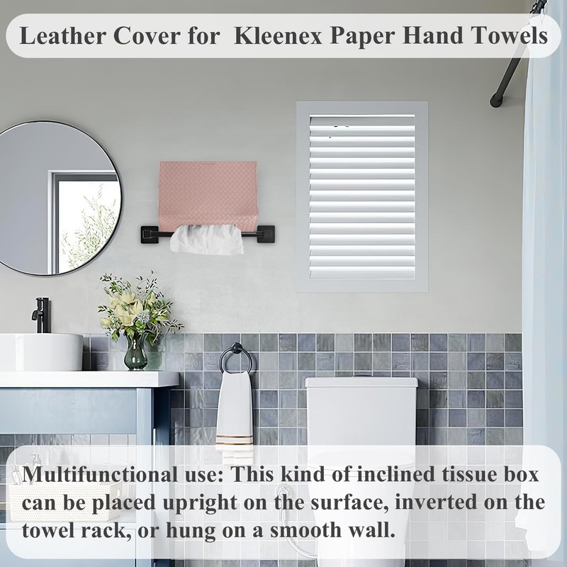 LIZIMANDU Leather Cover for Disposable Paper Hand Towel Box, Compatible