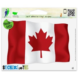 Canada Canadian Flag Vinyl Car Bumper Window Sticker 3" x 2"