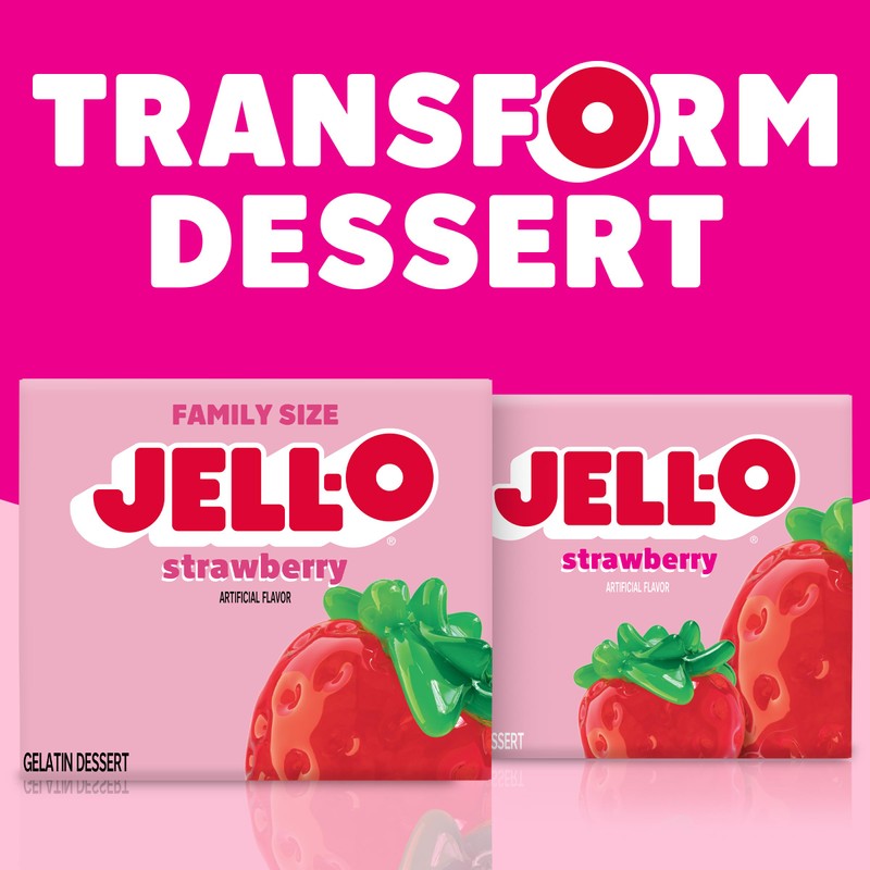 Jell-O Variety Pack Orange Cherry Lime Strawberry Raspberry 6 oz