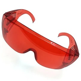 1PC Dental Grade Red Protective Glasses by JEVOLVE | Anti-Fog Safety Goggle Eye Protection Dental Eyewear for Teeth Whitening Light