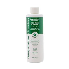 Spray-N-Grow Micronutrients Concentrate Bloom Nutrition Foliar Feed Vitamin Supplement for Vegetables, Fruit, Trees, Cacti, & Houseplants, 8 Ounces