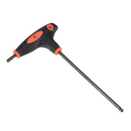 CoCud T-Handle Ball End Hex Key 4 mm Hexagonal S2 Steel Metric T-Wrench Black - (for Basic Home Repairs and Mechanical Maintenance) Pack of 1