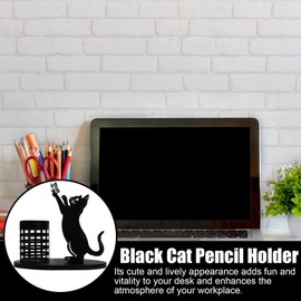Metal Pen Holder - Cat Countertop Pencil Stand,Art Supply Organizer Creative Desktop Centerpieces, Cute Decoration Pen Cups for Home Studio