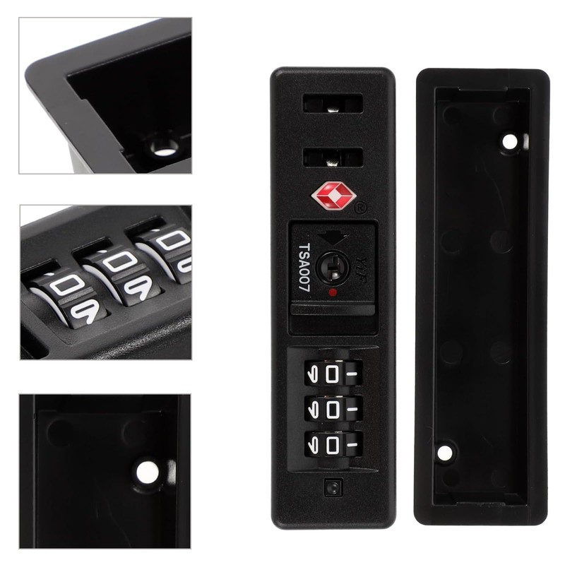 TSA Suitcase Lock with 3 Digit Combination Security Lock Zinc