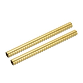 QUARKZMAN Brass Pipe 8 mm AD 1 mm Wall Thickness 100 mm Length Round Piping Hoses for Industry DIY Projects Pack of 2