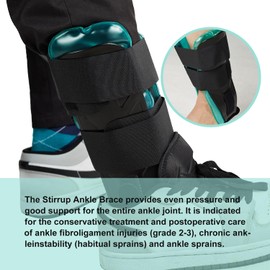 honarry Air Gel Ankle Brace Ankle Stirrup Support Sprain Fixation Detachable Ankle Splint Fits Left and Right Foot