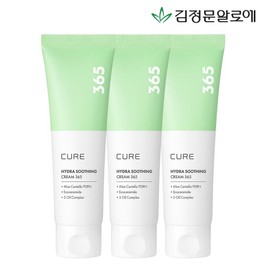 Kim Jung Moon Aloe [김정문알로에] 큐어 알로에시카PDRN 하이드라 수딩크림 365 80ml 3개 Kim Jung Moon Aloé Cure Aloésica PDRN Hydra Soothing Cream 365 80ml 3 Pieces [Single item]