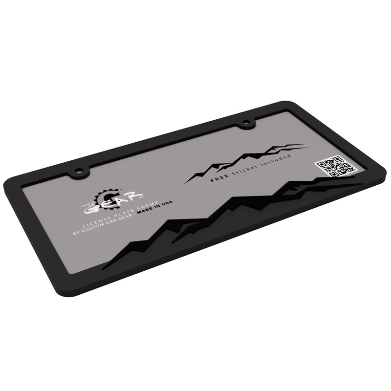 Mountain License Plate Frame Bracket Blackout Edition
