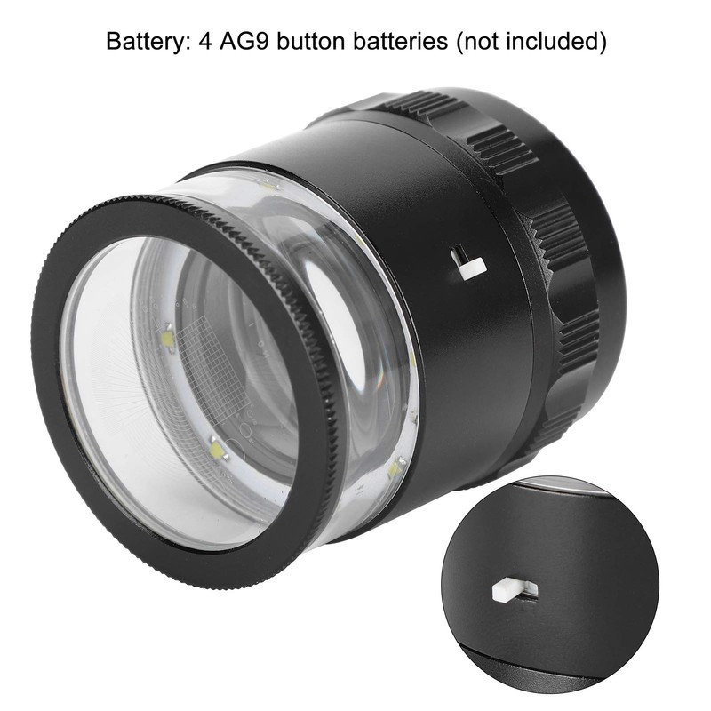 8 LED Scale Magnifier 10X High Definition Jewellers Magnifying Glass