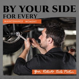 SUZUME 12-Piece Metric Ratcheting Wrench Set (8-19mm) 72T Cr-V 15K+ Cycle Locked Gears Nickel Plated & Organizer for Tight Engine Bays Auto Truck Motorcycle Bike Repair