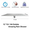 NearMoon Rain Shower Head, High Flow Stainless Steel Square Rainfall