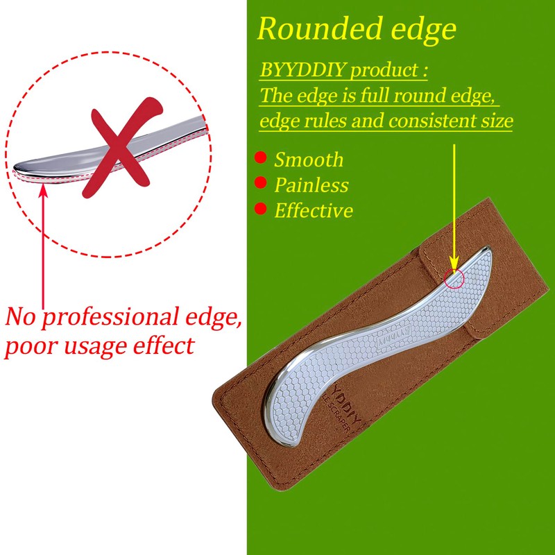 BYYDDIY Anti-Skid Stainless Steel Gua Sha Muscle Scraper Tool,Scar Tissue