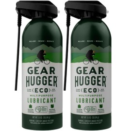 Gear Hugger Multipurpose Lubricant - Eco-Friendly (11 oz, Pack of 2), Rust Remover - Garage Door Lubricant Spray, Door Hinge Lubricant & Lock Lubricant - Plant-Based, No Petroleum, No PTFE