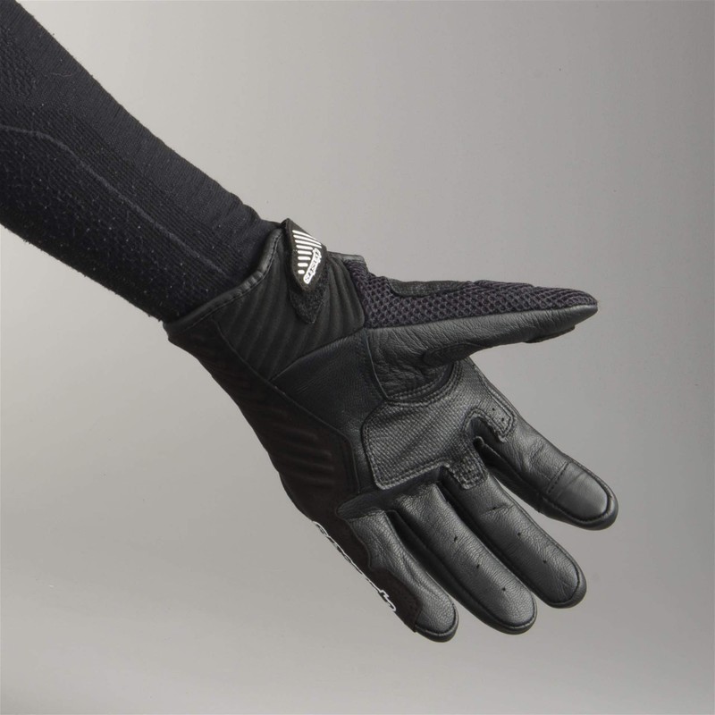 Black Sz L Alpinestars SMX-1 Air V2 Vented Leather Motorcycle