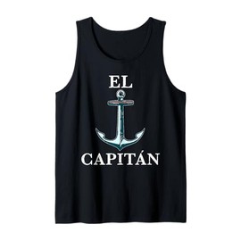 El Capitán Captain Anchor Tee for Men Funny Latino Sailor Tank Top