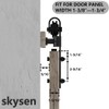 skysen Sliding Barn Door Hardware Roller Set Black (J Shape