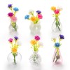 GOOZADA 6 Pack Mini Vase Glass Magnets, Cute Magnetic Fridge