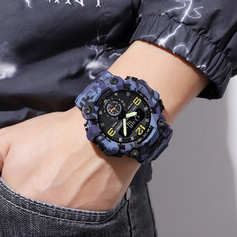 SKMEI 1965 Men Watch Professional 30M Water Resistant Double Display