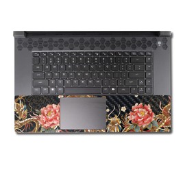 MightySkins Carbon Fiber Skin Compatible With Alienware M17 R5 (2022) Full Wrap Kit - Stitch Dragons | Protective Durable Textured Carbon Fiber Finish | Easy To Apply & Change Styles | Made in the USA