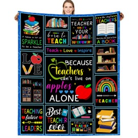 Teacher Gifts, Teacher Appreciation Gift 50x60 Inch Cozy Throw Blanket Best Teacher Gifts Teacher Blanket Teacher Gifts Ideas